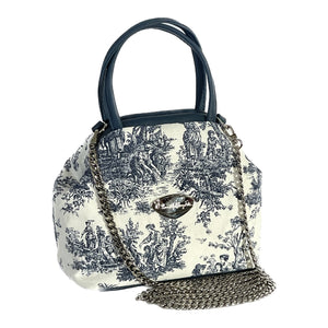 Mini Margret Doctor Bag Navy Toile and Leather