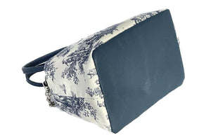Mini Margret Doctor Bag Navy Toile and Leather