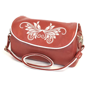 Juliette Red Leather Crossbody Handbag