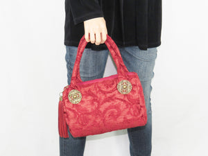 Little Red Velvet Christmas Handbag