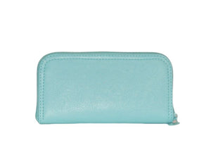 Mint Green Leather Wallet back view