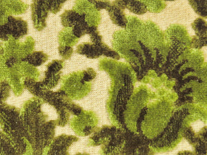 Olive Green Cut Velvet Vintage Style Carpet Bag cut velvet