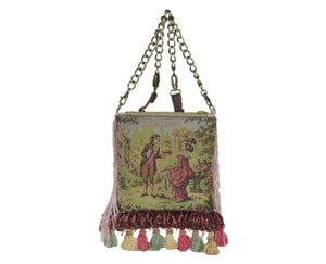Pink Fringe Victorian Cottagecore Bag