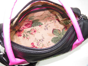 Roses For Millie Satchel pink and yellow roses