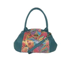 Sea Green and Fish Leather Doctor Bag