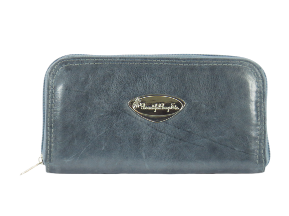 Slate Gray Leather Wallet