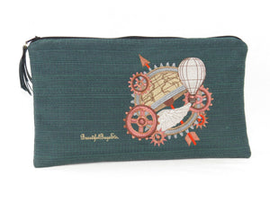 Travel Accessories Pouch Steampunk Embroidery