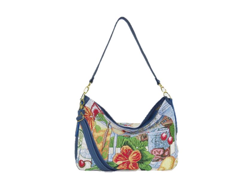 Tropical Vacation Slouchy Hobo handle view