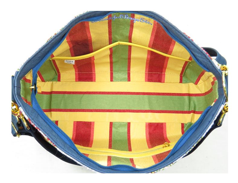 Tropical Vacation Slouchy Hobo interior view