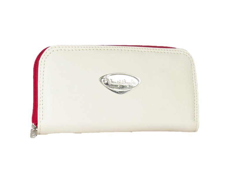 Valentine Hearts Red and White Leather Wallet