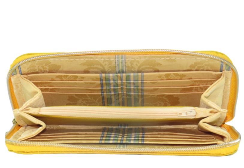 Yellow Leather Wallet interior